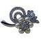 Flower Brooch Pin in Pearls & Cubic Zircon for Bridesmaid Flower Brooch Pin in Pearls & Cubic Zircon for Bridesmaid