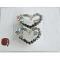 Austrian Crystals Flower Heart Hair Clips