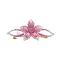 Hand Painted Light Dark Pink Crystals Hair Clip, Bridal Head Piece