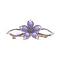 Hand Painted Amethyst Light & Dark Crystals Hair Jewelry