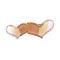 Hand Painted Prom Hair Clip Of Heart Smoked Topaz Crystals Heart