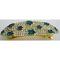 Blue Flower Prom Bridal Clear Crystals Hair Barette Blue Flower Prom Bridal Clear Crystals Hair Barette