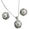 Pearls Pendant on Silver Necklace, Beautiful Wedding Jewelry Pearls Pendant on Silver Necklace, Beautiful Wedding Jewelry