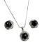 Gorgeous Swarovski Black Pearls Rhinestones Pendant Earrings Set Gorgeous Swarovski Black Pearls Rhinestones Pendant Earrings Set