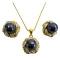 Beautiful Egg Plant Purple Pearls Necklace Earrings Set Beautiful Egg Plant Purple Pearls Necklace Earrings Set