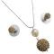 Colorado Golden Pave Ball Pendant with Stud Earrings Colorado Golden Pave Ball Pendant with Stud Earrings