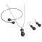 Swarovski Burgundy Pearls Jewelry Necklace Earrings Prom Set