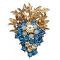 Fashionable Indicolite Crystals Jacket Dress Formal Brooch