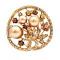 Unique Christmas Gifts Bronze Color Pearls Brooch Unique Christmas Gifts Bronze Color Pearls Brooch