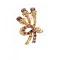 Crystals Bouquet Smoked Topaz & Colorado Crystal Brooch/Pendant