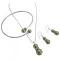 Beautiful Bridesmaid Green Dress Jewelry w/ Rhinestones Rings