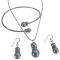 Fall In Love Light Blue Pearls w/ Diamond Rings Spacer Set