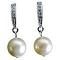 Glamorous Swarovski Rhinestone Ivory Pearl Stud Earrings Glamorous Swarovski Rhinestone Ivory Pearl Stud Earrings