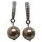 Trendy Swarovski Bronze Pearl Surgical Post Earrings Trendy Swarovski Bronze Pearl Surgical Post Earrings