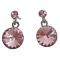 Bridesmaid Gift, Sleek Dainty Rose Crystal Post Earrings Set