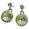 Shimmery Lite Yellow Round Jonquil Post Earrings Shimmery Lite Yellow Round Jonquil Post Earrings