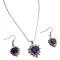 Tanzanite Heart Pendant Earring for Valentine Xmas Holiday Gifts