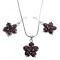 Amethyst Crystal Flower Pendant Earrings Holiday Gift Set Amethyst Crystal Flower Pendant Earrings Holiday Gift Set