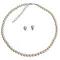 Swarovski Ivory Pearl Necklace With Stud Earrings Set Swarovski Ivory Pearl Necklace With Stud Earrings Set