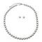 Lite Grey 6mm Pearls Necklace & Stud Pearls Earrings Set Lite Grey 6mm Pearls Necklace & Stud Pearls Earrings Set