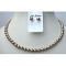Swarovski Bronze 6mm Pearls Necklace & Stud Earrings Set