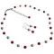 Latte & Red Color Pearl Jewelry Set