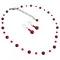 Red Pearls & Crystal Prom Or Semi Formal Jewelry Set Red Pearls & Crystal Prom Or Semi Formal Jewelry Set
