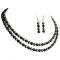 Chocolate Brown & Latte Pearl Double Stranded Jewelry Set Chocolate Brown & Latte Pearl Double Stranded Jewelry Set