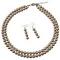 Double Stranded Swarovski Champagne Pearls Necklace Set Double Stranded Swarovski Champagne Pearls Necklace Set