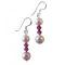 Swarovski Rosaline Pearls Fuchsia Crystals Earrings