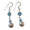 Stylish Bridesmaid Ivory Aquamarine Crystals Earrings Stylish Bridesmaid Ivory Aquamarine Crystals Earrings