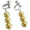 Yellow Pearls Clip On Bridesmaid Earrings Yellow Pearls Clip On Bridesmaid Earrings