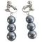 Clip On Gray Pearls Earrings Bridesmaid Jewelry