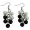 Black & White Synthetic Pearls Chandelier Earrings