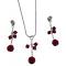 Handcrafted Siam Red Crystals Dangling Jewelry Set Handcrafted Siam Red Crystals Dangling Jewelry Set