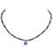 Smoked Swarovski Topaz Aquamarine Crystal Teens Necklace