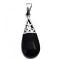 Onyx Black Inlay Sterling Silver Teardrop Pendant Onyx Black Inlay Sterling Silver Teardrop Pendant