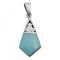 Artistic Fine Sterling Silver Green Inlaid Turquoise Pendant Artistic Fine Sterling Silver Green Inlaid Turquoise Pendant
