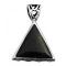 Sterling Silver Triangle Onyx Black Inlay Pendant