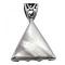 Vintage Natural Mother Of Pearl Sterling Silver Pendant