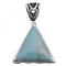 Sterling Silver Green Turquoise Self Designed Pendant