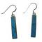Blue Dangling Turquoise Inlaid Sterling Silver Earrings Blue Dangling Turquoise Inlaid Sterling Silver Earrings