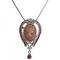 Pink Crown Queen Pendant on Rhodium Chain