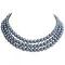 Vintage Triple Strand Medium Gray Pearls Necklace