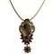 Antique Vintage Smoked Tapaz Crystals Gold Necklace Antique Vintage Smoked Tapaz Crystals Gold Necklace