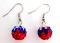 USA Flag Color Patriotic Theme Red, Blue & White Earrings USA Flag Color Patriotic Theme Red, Blue & White Earrings