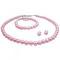 Soft Baby Pink Pearls Jewelry with Earrings, Necklace & Bracelet Soft Baby Pink Pearls Jewelry with Earrings, Necklace & Bracelet