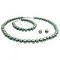 Beautiful Green Pearls Necklce Earrings Bracecelet Jewelry Set Beautiful Green Pearls Necklce Earrings Bracecelet Jewelry Set