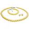 Elegant Yellow Pearls Necklace, Earring & Bracelet Jewelry Set Elegant Yellow Pearls Necklace, Earring & Bracelet Jewelry Set