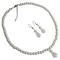 Fabulous Teardrop Style Ivory Pearls Bridal Necklace & Earrings Fabulous Teardrop Style Ivory Pearls Bridal Necklace & Earrings